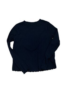Cat And Jack Black Ribbed Long Sleeve Shirt XL